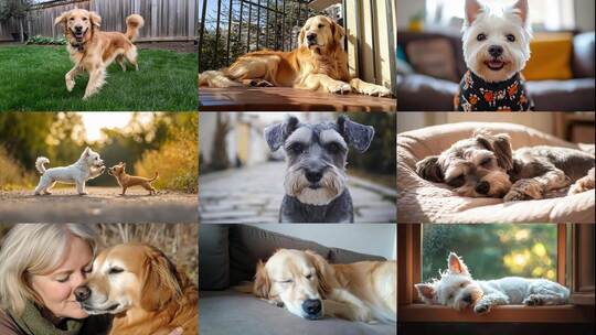 萌宠狗狗治愈瞬间 温馨生活记录高清在线视频素材下载