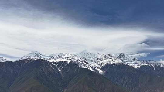 梅里雪山航拍延时