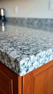 大理石厨房台面特写