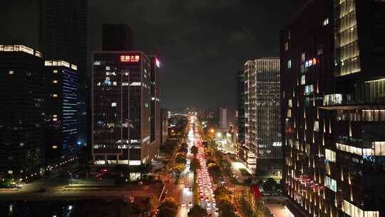 台州CBD夜景航拍