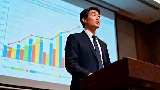 商务人士演讲汇报场景