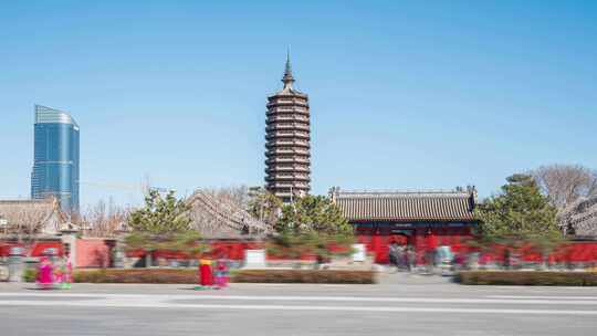 北京通州大运河文化旅游景区大范围延时视频