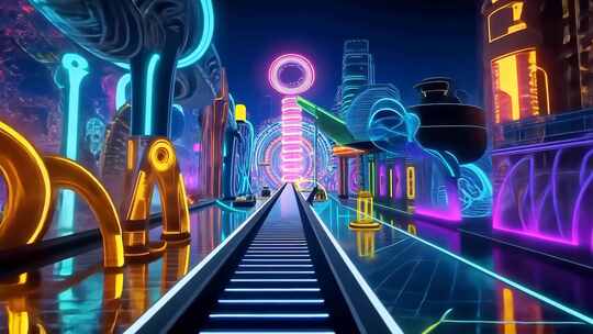 幻彩异境奇幻景观 未来元素炫目交融异境