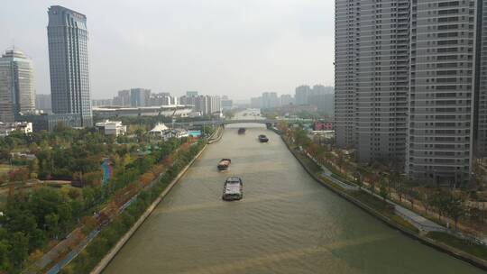 航拍苏州京杭运河视频素材模板下载