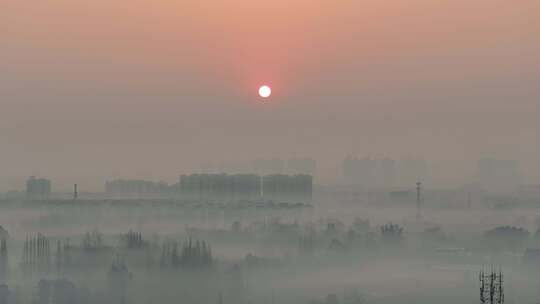 4K晨曦下的城市