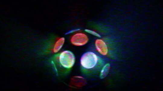 迪斯科球，彩色，灯，旋转