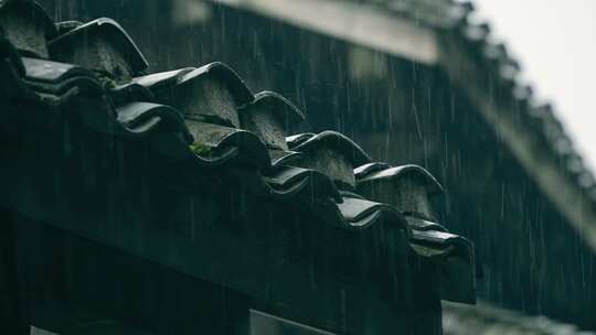 三峡人家古镇古寨雨景