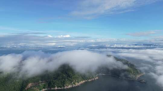 汕头南澳岛大海岛屿云海航拍