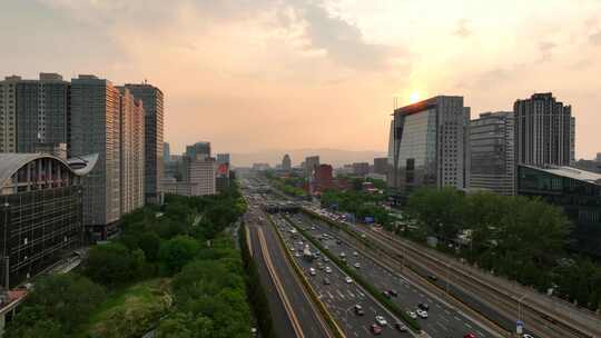 北京城市航拍(京张铁路遗址公园)