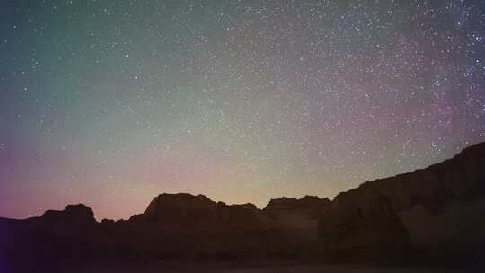 夜晚星空延时素材