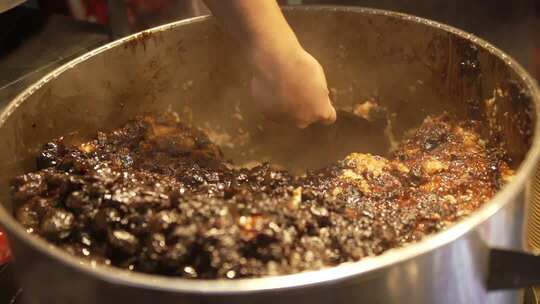 陕西西安回民街美食甜食甑糕升格慢镜