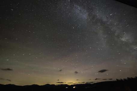 日转夜星空银河夜空