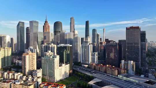 广州珠江新城城市建筑全景