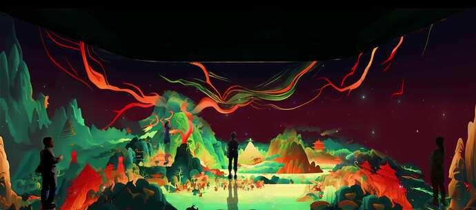 山海经-一目国人沉浸式空间效果