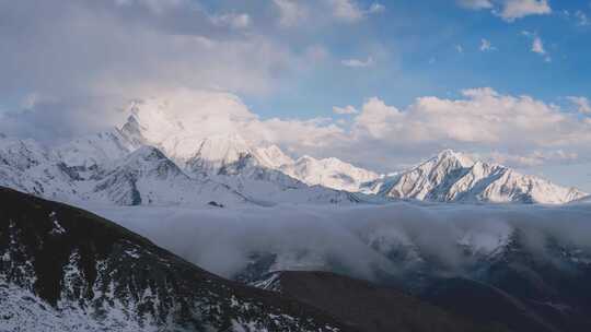 雪山云海延时摄影合集