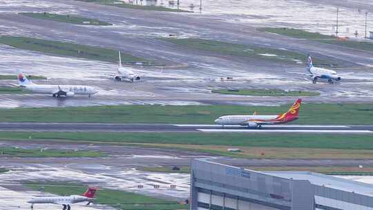 深圳机场起飞的海南航空客机