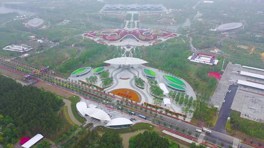 花博会  花海 花卉 蝴蝶  建筑视频素材模板下载