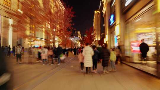 上海外滩人流上下班人流