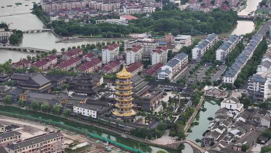 京杭运河苏州段平望四河汇集（航拍运镜）