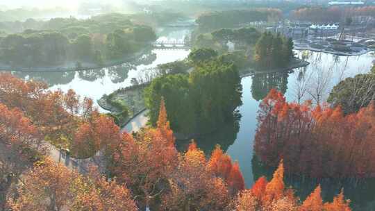 生态湿地公园人工岛  湿地水系