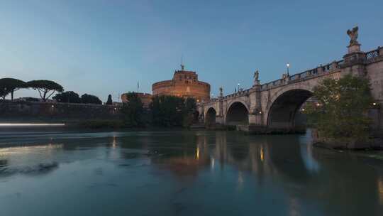 圣天使城堡，罗马，河，桥