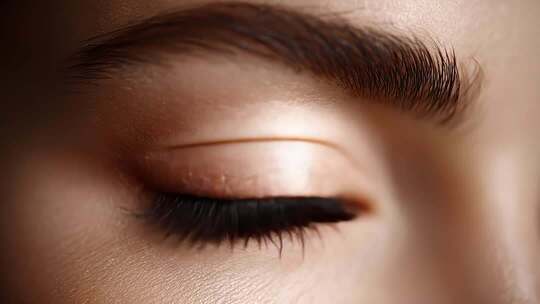 精致眼部特写展示迷人眼眸