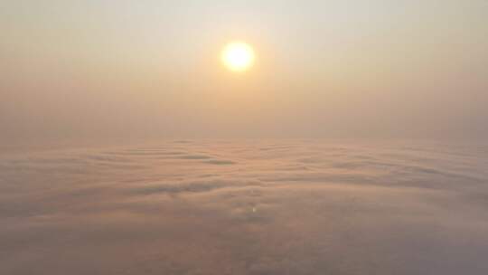 天空平流雾朝阳视频素材模板下载