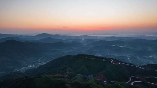 河源龙王嶂山景日出航拍延时-4K-420-30P