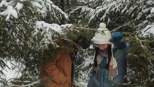 女朋友，女人，雪，说话