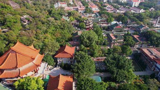 航拍厦门南普陀寺建筑景观