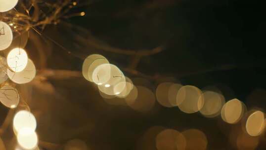 暖光光斑虚化夜景