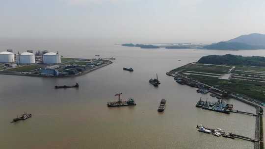 上海市 洋山港 港口 码头 视频素材模板下载