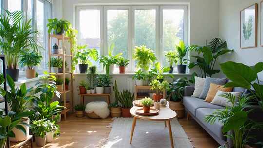 室内绿植客厅场景
