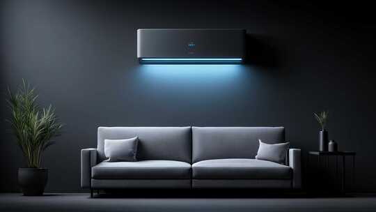 简约客厅空调营造舒适氛围