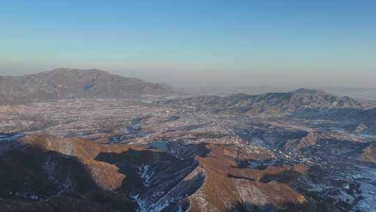 航拍雪景 唯美冬日空镜 立冬 冬至节气