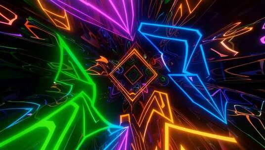 动感霓虹光线舞台背景素材
