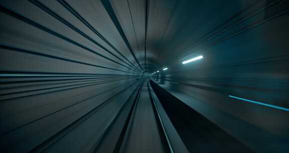 【8K】地铁隧道快速穿梭延时 转场