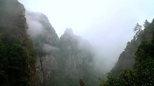 雾气朦胧的山峰