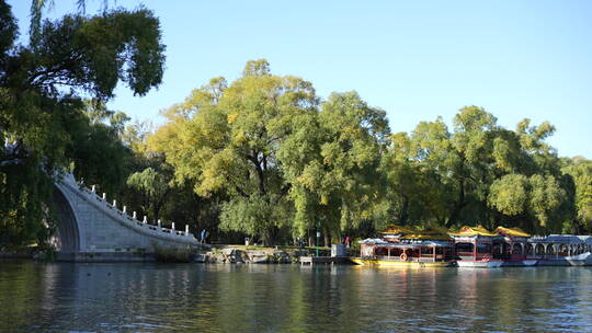 北京颐和园秋天旅游景点景区