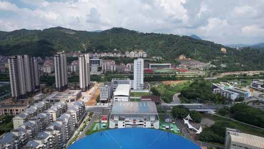 福建龙岩城市建设航拍