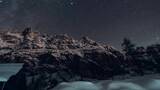 冬季雪山星空流星唯美延时高清在线视频素材下载