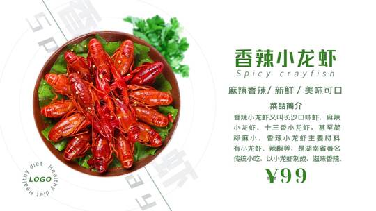 酒店餐饮店网店菜谱菜单图文介绍ae模板