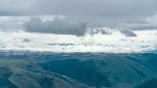 四川川西雪山高原山川云海延时