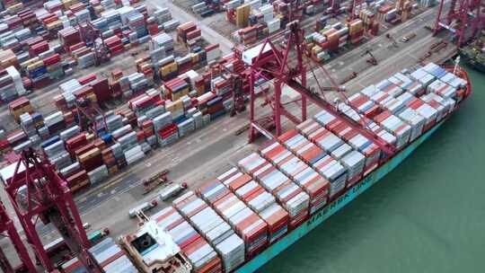 海运物流港口集装箱视频素材模板下载