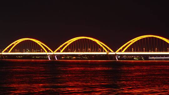 唯美长沙湘江福元路大桥夜景