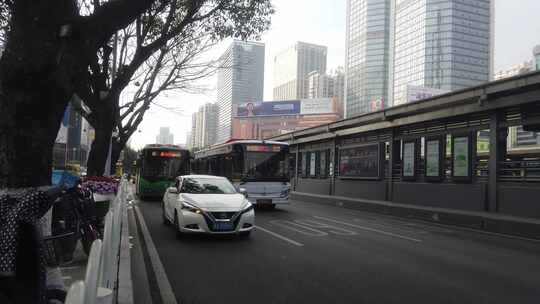 马路车流街头实拍素材