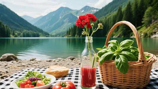 多样户外露营休闲美食场景展示