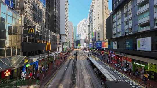 香港街道人流车流