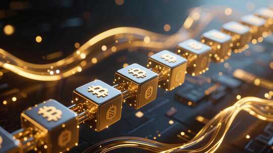 比特币区块链3D效果展示