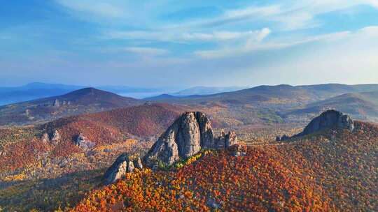 东北山林浓郁唯美秋色